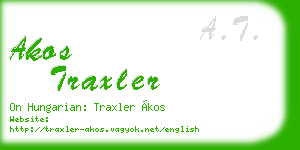 akos traxler business card